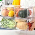 4 पीसी स्टैकेबल प्लास्टिक साफ़ फ्रिज आयोजक सेट रसोई खाद्य भंडारण